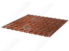 Профнастил полимер С10 0,45 1130/1155 ДПП S003 Кирпичная кладка