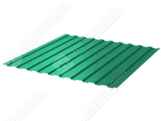 Профнастил полимер С8 0,45 ТУ 1150/1200 ПЭ RAL6029 зеленая мята