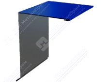 Планка ветровой доски 95 120 15 0,4 2м стандарт ПЭ RAL5002 ультрамарин К-507