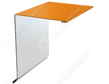 Планка торцевая 95 120 15 0,4 2м стандарт ПЭ в пленке RAL2004 оранжевый К-506