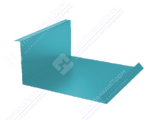 Планка примыкания нижняя 122 250 0,4 2м стандарт ПЭ RAL5021 морская волна К-502