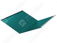 Планка ендовы нижняя 298 298 0,4 2м стандарт ПЭ в пленке RAL5021 морская волна К-510