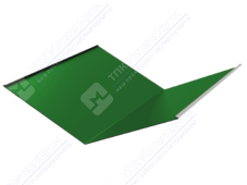 Планка ендовы нижняя 298 298 0,4 2м стандарт ПЭ RAL6029 зеленая мята К-510