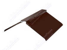 Планка конька плоского 190 190 0,4 2м стандарт ПЭ в пленке RAL8017 шоколад К-512
