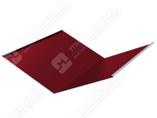 Планка ендовы нижняя 298 298 0,4 2м стандарт ПЭ RAL3003 рубин К-510