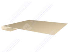 Планка завершающая сложная 30 25 45 0,45 3м ПЭ RAL1015 светлая слон кость К-714