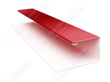 Планка завершающая сложная 30 25 45 0,45 3м ПЭ RAL3011 коричнево-красный К-714