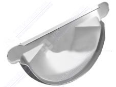 Заглушка желоба GrandLine 150 металл RAL9003 сигнально-белый