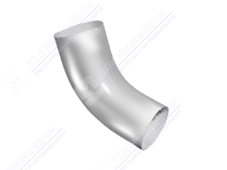 Колено трубы GrandLine 90 металл RAL9003 сигнально-белый