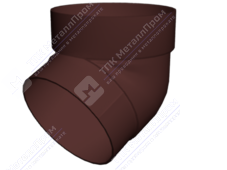 Колено трубы GrandLine 87 сливное пластик шоколад