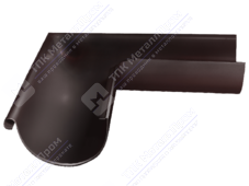 Угол желоба GrandLine 150 наружный металл RAL8017 шоколад