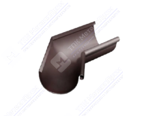 Угол желоба GrandLine 125 135 град наружный металл RAL8017 шоколад