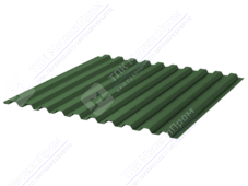 Профнастил полимер С21 0,7 1000/1051 ПЭ RAL6002 зеленый лист