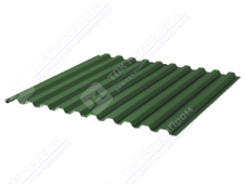 Профнастил полимер С21 0,5 1000/1051 ПЭ RAL6002 зеленый лист
