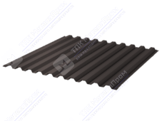 Профнастил полимер С21 0,45 1000/1051 ПЭ RAL8019 темный шоколад