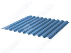 Профнастил полимер С21 0,5 1000/1051 ПЭ RAL5012 голубой