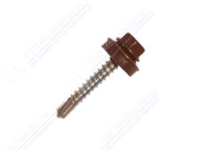 Саморез 5,5 19 KPcZP с прокладкой RAL8004 коричневая медь