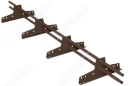 Снегозадержатель BORGE мега-эконом 3м для м/ч, профн трубчатый RAL3011 коричнево-красный