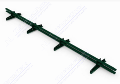 Снегозадержатель BORGE New Line труба D25 4 опоры 3м для м/ч, профн трубчатый RAL6005 зеленый мох