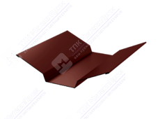 Планка ендовы верхняя 86 80 0,45 3м стандарт ПЭ RAL3009 красный оксид К-508