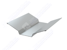 Планка ендовы верхняя 86 80 0,45 2м стандарт ПЭ RAL9002 серо-белый К-508