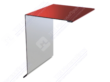 Планка ветровой доски 95 120 15 0,45 2м стандарт ПЭ RAL3003 рубин К-507