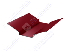 Планка ендовы верхняя 86 80 0,45 3м стандарт ПЭ RAL3003 рубин К-508