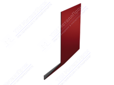 Планка карнизная 100 65 0,45 2м стандарт ПЭ RAL3003 рубин К-509