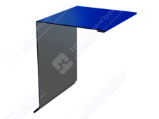 Планка ветровой доски 95 120 15 0,45 3м стандарт ПЭ RAL5002 ультрамарин К-507