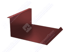 Планка примыкания нижняя 122 250 0,45 2м стандарт ПЭ RAL3009 красный оксид К-502