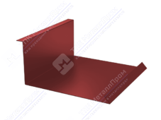 Планка примыкания нижняя 122 250 0,45 3м стандарт ПЭ RAL3003 рубин К-502