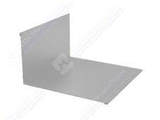 Планка примыкания верхняя 145 250 0,45 2м стандарт ПЭ RAL9006 белый алюминий К-501