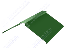 Планка конька плоского простого 150 150 0,45 2м стандарт ПЭ RAL6002 зеленый лист К-511