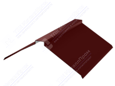 Планка конька плоского простого 150 150 0,45 2м стандарт ПЭ RAL3009 красный оксид К-511