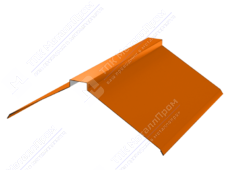 Планка конька плоского 190 190 0,45 3м стандарт ПЭ RAL2004 оранжевый К-512