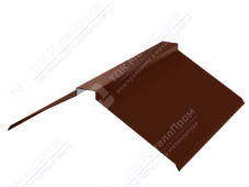 Планка конька плоского 150 150 0,45 2м стандарт ПЭ RAL8004 коричневая медь К-512