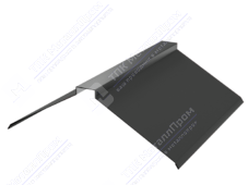 Планка конька плоского 150 150 0,45 3м стандарт ПЭ RAL7004 сигнально-серый К-512