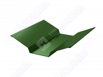 Планка ендовы верхняя 86 80 0,4 2м стандарт ПЭ в пленке RAL6021 бледно-зеленый К-508