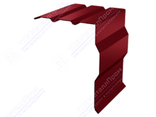 Планка ветровой доски фигурная 95 120 0,45 2м стандарт ПЭ RAL3003 рубин К-515