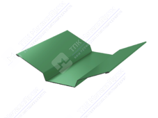 Планка ендовы верхняя 86 80 0,45 3м стандарт ПЭ RAL6021 бледно-зеленый К-508