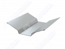 Планка ендовы верхняя 86 80 0,4 2м стандарт ПЭ в пленке RAL9002 серо-белый К-508