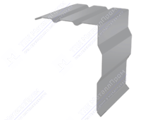 Планка ветровой доски фигурная 95 120 0,45 2м стандарт ПЭ RAL9002 серо-белый К-515