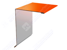 Планка ветровой доски 95 120 15 0,4 2м стандарт ПЭ в пленке RAL2004 оранжевый К-507