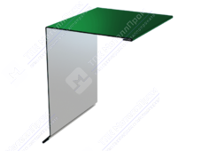 Планка ветровой доски 95 120 15 0,4 2м стандарт ПЭ в пленке RAL6005 зеленый мох К-507