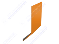 Планка карнизная 100 65 0,4 2м стандарт ПЭ в пленке RAL2004 оранжевый К-509