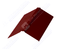 Планка конька плоского простого 150 150 0,4 2м стандарт ПЭ RAL3011 коричнево-красный К-511